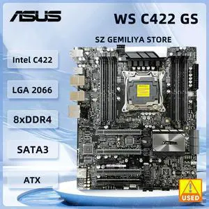 WS C422 GS server Motherboard Socket 2066 C422 DDR4 1024GB support Xeon W-2123 2223 2275 2145 2123 cpu WS C422 GS server Motherboard Socket 2066 C422 DDR4 1024GB support Xeon W-2123 2223 2275 2145 2123 cpu