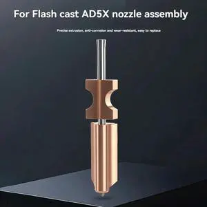 For Flashforge AD5X Hotend Nozzle Upgraded 0.4mm Stainless Steel Hotend 3D Printer Accessories For Flashforge AD5X Hotend Nozzle Upgraded 0.4mm Stainless Steel Hotend 3D Printer Accessories