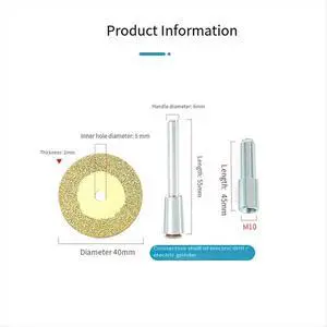 1 Set 40mm Diamond Wheel Saw Circular Cutting Blade Rotary Tool Plated Diamond Cutting Blade with Connecting Rod 1 Set 40mm Diamond Wheel Saw Circular Cutting Blade Rotary Tool Plated Diamond Cutting Blade with Connecting Rod