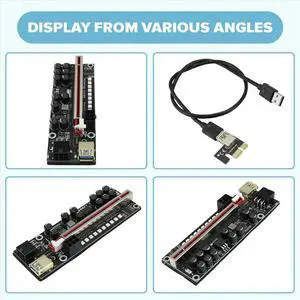 V014-MAX PCI-E Riser Card USB 3.0 Cable PCI Express 1X to 16X Extender PCIe Adapter for GPU BTC Mining V014-MAX PCI-E Riser Card USB 3.0 Cable PCI Express 1X to 16X Extender PCIe Adapter for GPU BTC Mining