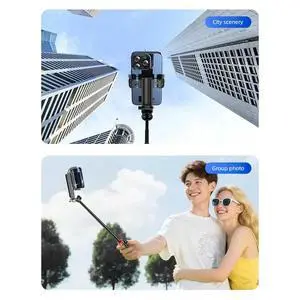 3-N-1 Mini Selfie Stick Tripod Extendable Stand with BT Remote & Zoom Control for Phone Vlog Phone Stabilizer 3-N-1 Mini Selfie Stick Tripod Extendable Stand with BT Remote & Zoom Control for Phone Vlog Phone Stabilizer