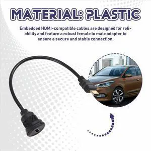 4K HDMI-Compatible Panel Mount Cable Round Flush Mount Female to Male Adapter High-Speed HDMI-Compatible Cable 4K HDMI-Compatible Panel Mount Cable Round Flush Mount Female to Male Adapter High-Speed HDMI-Compatible Cable