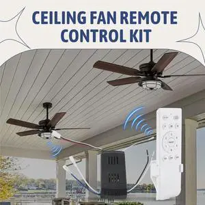 Universal Ceiling Fan Remote Control Kit 40W 6-Speed Timing Function Replacement Remote for DC Ceiling Fans & Lights Universal Ceiling Fan Remote Control Kit 40W 6-Speed Timing Function Replacement Remote for DC Ceiling Fans & Lights