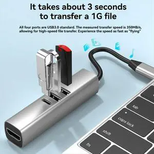 7 in 1 USB C HUB USB 3.0 HDTV 4K 30Hz Video SD TF Card Slot Reader Multi-Ports PD 100W Charging for PC/Laptops A 7 in 1 USB C HUB USB 3.0 HDTV 4K 30Hz Video SD TF Card Slot Reader Multi-Ports PD 100W Charging for PC/Laptops A