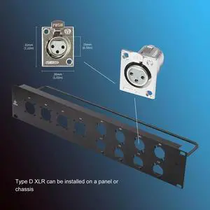 2 Pack D Type XLR Cable , Pass Through Connector, D XLR Female to Male for Premium Stage Box, Patch Panel,Panel Mount 2 Pack D Type XLR Cable , Pass Through Connector, D XLR Female to Male for Premium Stage Box, Patch Panel,Panel Mount