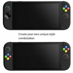 For Switch2 Joy-Con Joystick Cap+D-Pad Button Cap Set for Nintendo Switch 2 D-PAD Color Button Cap,Black & Multicolor For Switch2 Joy-Con Joystick Cap+D-Pad Button Cap Set for Nintendo Switch 2 D-PAD Color Button Cap,Black & Multicolor