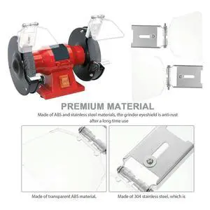 2Pcs Bench Grinder Eyeshield Including Guard and Reinforced Stainless Steel Bracket Easy to Install with Mounting Screws 2Pcs Bench Grinder Eyeshield Including Guard and Reinforced Stainless Steel Bracket Easy to Install with Mounting Screws