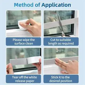 Condensate Water Absorption Tape for Window - Condensation Moisture Absorber Strip Water Barrier Condensation 3pcs Condensate Water Absorption Tape for Window - Condensation Moisture Absorber Strip Water Barrier Condensation 3pcs