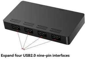Computer Motherboard Internal USB2.0 9PIN HUB Expander Hub Splitter USB 2.0 9Pin Hub for PC Case RGB Controller Computer Motherboard Internal USB2.0 9PIN HUB Expander Hub Splitter USB 2.0 9Pin Hub for PC Case RGB Controller