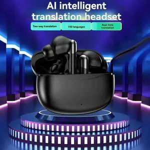 AI TWS Bluetooth 5.4 Earphones AI Instant Translation Headphones ligent Voice Assistant Sport Earbuds White AI TWS Bluetooth 5.4 Earphones AI Instant Translation Headphones ligent Voice Assistant Sport Earbuds White