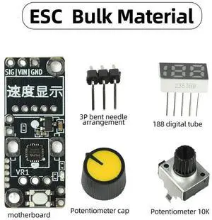DC 3-24V Electronic Speed Controller with Start Switch for Servo Motor and 4-Wire Fan Speed Display Precision Control DC 3-24V Electronic Speed Controller with Start Switch for Servo Motor and 4-Wire Fan Speed Display Precision Control