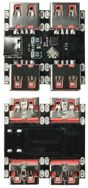 XL334P4 USB 2.0 4-Port Hub Controller Module USB 2.0 to 4-Channel Splitter USB-HUB Type-C Extender Board 40MB/s XL334P4 USB 2.0 4-Port Hub Controller Module USB 2.0 to 4-Channel Splitter USB-HUB Type-C Extender Board 40MB/s