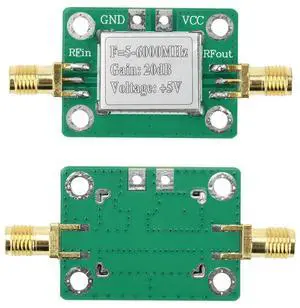 DC 5V 5MHz-6GHz RF Module Ultra-Wideband Medium Power Amplifier Gain 20dB VFH UHF SHF 5-6000Mhz DC 5V 5MHz-6GHz RF Module Ultra-Wideband Medium Power Amplifier Gain 20dB VFH UHF SHF 5-6000Mhz