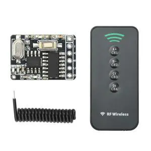 433Mhz Remote Control switch Transmitter RF Receiver Module 4-Way Learning Module 4 Keys Remote 433Mhz Remote Control switch Transmitter RF Receiver Module 4-Way Learning Module 4 Keys Remote