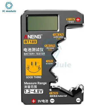 ANENG BT189 Button Cell Tester 9V N D C AA AAA Universal Household LCD Display Tester Power Bank Detectors Tools ANENG BT189 Button Cell Tester 9V N D C AA AAA Universal Household LCD Display Tester Power Bank Detectors Tools