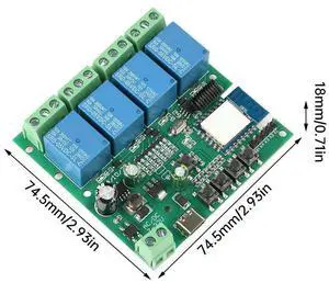 DC/AC 5V/7-32V 4-Channel Remote Control Relay Switch Module 433MHz RF Swtich for Tuya Module DC/AC 5V/7-32V 4-Channel Remote Control Relay Switch Module 433MHz RF Swtich for Tuya Module