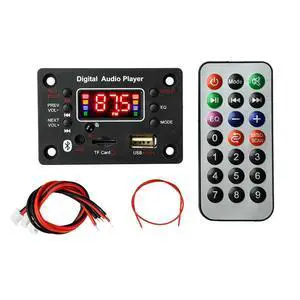 Dual-Channel MP3 Bluetooth Decoder Board 2*25W Audio Amplifier with USB TF AUX FM Remote Control BT 5.0 Multifunctional DC 6-18V Dual-Channel MP3 Bluetooth Decoder Board 2*25W Audio Amplifier with USB TF AUX FM Remote Control BT 5.0 Multifunctional DC 6-18V