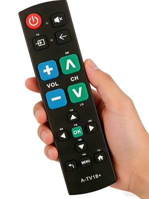 Big Button Universal TV Remote Simple Easy to Use, Great for Seniors, Works with Major TV Brands Big Button Universal TV Remote Simple Easy to Use, Great for Seniors, Works with Major TV Brands
