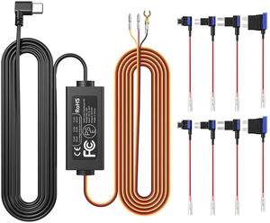 Dash Cam Hardwire Kit, Type C USB Hard Wire Kit 12V-24V to 5V Hardwire Kit with Low Voltage Protection Dash Cam Hardwire Kit, Type C USB Hard Wire Kit 12V-24V to 5V Hardwire Kit with Low Voltage Protection