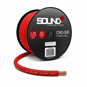 SoundBox Connected 0 Gauge 50' Wire UltraFlex Amplifier Power/Ground Cable, Red SoundBox Connected 0 Gauge 50' Wire UltraFlex Amplifier Power/Ground Cable, Red