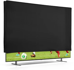 kwmobile Indoor 75" TV Cover Television Dust Cover Screen Protector TV Screen Dust Protection Synthetic Fabric Black kwmobile Indoor 75" TV Cover Television Dust Cover Screen Protector TV Screen Dust Protection Synthetic Fabric Black