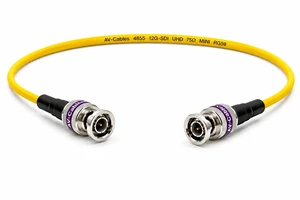 AV-Cables 12G-SDI BNC to BNC Cable, 4855R,10ft, Yellow AV-Cables 12G-SDI BNC to BNC Cable, 4855R,10ft, Yellow