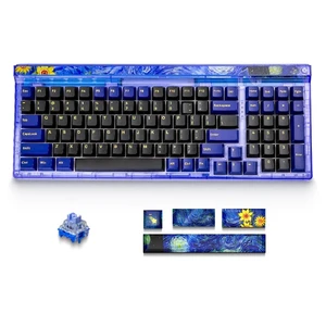 Newmen GM980 Wireless Mechanical Keyboard,Tri-Mode BT5.0/2.4GHz/USB-C Hot Swappable Custom Keyboard,100 Keys Gasket Gaming Keyboards PBT keycaps Pre-lubed Linear Switch, RGB Backlit(Starry Swit Newmen GM980 Wireless Mechanical Keyboard,Tri-Mode BT5.0/2.4GHz/USB-C Hot Swappable Custom Keyboard,100 Keys Gasket Gaming Keyboards PBT keycaps Pre-lubed Linear Switch, RGB Backlit(Starry Swit