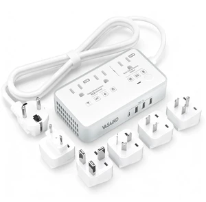 VASAIKO 220V to 110V Voltage Converter US to Europe, 2000W Voltage Converter for European Travel with 3 AC 2 USB-C 2 USB-A Ports, and Universal European Travel Adapter, Gray VASAIKO 220V to 110V Voltage Converter US to Europe, 2000W Voltage Converter for European Travel with 3 AC 2 USB-C 2 USB-A Ports, and Universal European Travel Adapter, Gray
