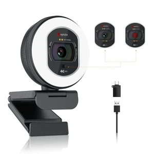 Angetube 4K Webcam with Light for PC, UHD Computer Web Camera for Desktop Angetube 4K Webcam with Light for PC, UHD Computer Web Camera for Desktop