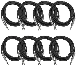 Seismic Audio Speakers Guitar Cables, TS Guitar Cables, 10 feet, Black Colored, Pack of 8 Seismic Audio Speakers Guitar Cables, TS Guitar Cables, 10 feet, Black Colored, Pack of 8