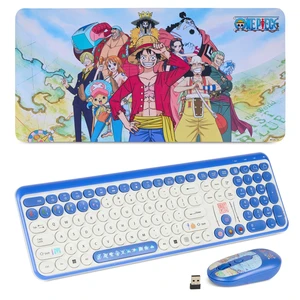 One Piece Wireless Keyboard and Mouse Combo, 15"x31" Desk Mat, Full Size One Piece Wireless Keyboard and Mouse Combo, 15"x31" Desk Mat, Full Size