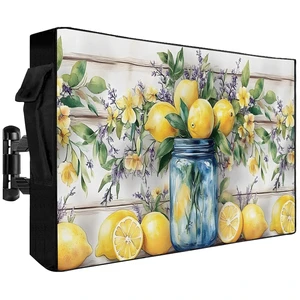 EZON-CH Outdoor TV Cover 70-75 inch Lemon Weatherproof TV Screen Protector Lemon Floral Vase Wood Grain Outdoor TV Enclosure for Seal Full Coverage - Outside LED, LCD, OLED Flat Screen TVs EZON-CH Outdoor TV Cover 70-75 inch Lemon Weatherproof TV Screen Protector Lemon Floral Vase Wood Grain Outdoor TV Enclosure for Seal Full Coverage - Outside LED, LCD, OLED Flat Screen TVs