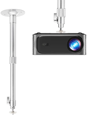 Projector Mount,12.1-16.8in / 31-50cm Projector Ceiling Mount Extendable Ceiling Projectors Mounts Adjustable Angle 360 Rotation Drop Ceiling Projectors Mounts Silver Projector Mount,12.1-16.8in / 31-50cm Projector Ceiling Mount Extendable Ceiling Projectors Mounts Adjustable Angle 360 Rotation Drop Ceiling Projectors Mounts Silver