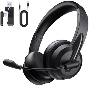 AOC Wireless Headset with Mic for Work, AI Noise Cancelling, Bluetooth AOC Wireless Headset with Mic for Work, AI Noise Cancelling, Bluetooth