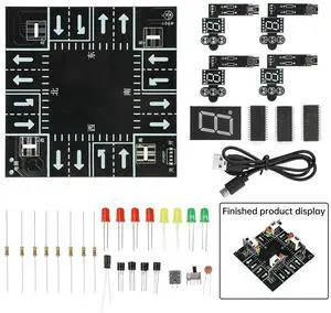 DC 5V Traffic Light Simulator DIY Kit Soldering Practice Kit Signal Light Soldering Practice Kits for Teens and Adults DC 5V Traffic Light Simulator DIY Kit Soldering Practice Kit Signal Light Soldering Practice Kits for Teens and Adults