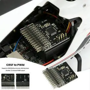 12 Channel PWM Adapter Board CRSF to PWM Converter with BEC Power Supply for RC Models ELRS Protocol Stable 5V Output 12 Channel PWM Adapter Board CRSF to PWM Converter with BEC Power Supply for RC Models ELRS Protocol Stable 5V Output