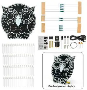 DIY Soldering Practice Kit Owl LED Touch Night Light USB 5V Four Display Modes Touch Dimming Cute Desktop Ornament DIY Soldering Practice Kit Owl LED Touch Night Light USB 5V Four Display Modes Touch Dimming Cute Desktop Ornament