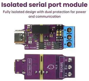 USB to RS485 Isolated Serial Port Module 2Mbps Isolatecd Serial Port Converter Module Electronic Kit USB to RS485 Isolated Serial Port Module 2Mbps Isolatecd Serial Port Converter Module Electronic Kit
