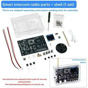 FM Radio DIY Kit with Walkie Talkie Function 0.96" OLED Screen Intercom FM Radio Welding Practice Loose Parts FM Radio DIY Kit with Walkie Talkie Function 0.96" OLED Screen Intercom FM Radio Welding Practice Loose Parts