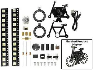 DC 5V Bicycle Electronic DIY Welding Kit With SMD RGB LED Lights Knob Control Type C Interface For Beginners DC 5V Bicycle Electronic DIY Welding Kit With SMD RGB LED Lights Knob Control Type C Interface For Beginners
