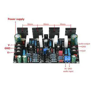 200W 1943 + 5200 High Mono Power Tube Finished Amplifier Board Electronic Component Kit 200W 1943 + 5200 High Mono Power Tube Finished Amplifier Board Electronic Component Kit