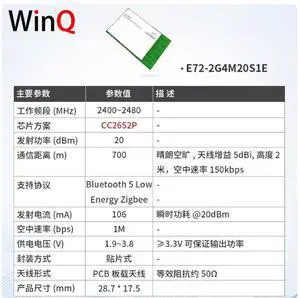 Zigbee 3.0 self-organizing network module CC2652P IoT home low-power module Zigbee 3.0 self-organizing network module CC2652P IoT home low-power module