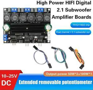 TPA3116D Audio Amplifier Board 2x50W 100W 2.1 Channel Amplifier DC 12-24V 2 Channels Energy Saving Pure HiFi Music Board TPA3116D Audio Amplifier Board 2x50W 100W 2.1 Channel Amplifier DC 12-24V 2 Channels Energy Saving Pure HiFi Music Board
