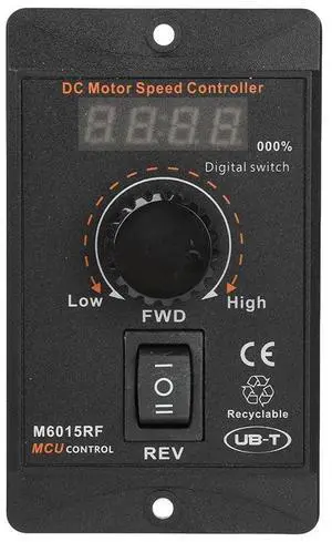 Digital Display PWM Motor Speed Controller 15A DC 12-60V with Forward Reverse Function for High-Power Motor Speed Control Digital Display PWM Motor Speed Controller 15A DC 12-60V with Forward Reverse Function for High-Power Motor Speed Control