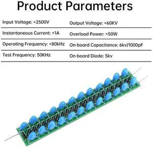 60KV Voltage Doubler Rectifying 24 Times Rectifier 60000V High Voltage Power Module for Generator Motor Electronic Kit 60KV Voltage Doubler Rectifying 24 Times Rectifier 60000V High Voltage Power Module for Generator Motor Electronic Kit