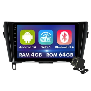 4+64GB 10.1 Inch Touchscreen Android 14 Car Radio Stereo for Nissan Rogue X-Trail Qashqai 2014-2018 with CarPlay/Android Auto Car Radio, Support WiFi 6, Bluetooth,5.4, Backup Camera, SWC 4+64GB 10.1 Inch Touchscreen Android 14 Car Radio Stereo for Nissan Rogue X-Trail Qashqai 2014-2018 with CarPlay/Android Auto Car Radio, Support WiFi 6, Bluetooth,5.4, Backup Camera, SWC