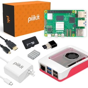 PiiKit Starter Kit for Raspberry Pi 5 4 GB ^^ 64 GB MicroSD Card ^^ 27 W Power Supply ^^ Case with Integrated Fan and Heat Sink ^^ 4K 60 Hz Micro-HDMI Cable PiiKit Starter Kit for Raspberry Pi 5 4 GB ^^ 64 GB MicroSD Card ^^ 27 W Power Supply ^^ Case with Integrated Fan and Heat Sink ^^ 4K 60 Hz Micro-HDMI Cable