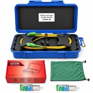 groword 1KM OTDR Launch Cable SC/APC to SC/APC, with 2PCS APC-UPC Adapters, Attenuation Loss ~0.2 dB/km Single Mode Dead Zone Eliminator Cord, Fiber Optic Test Cable with Hard Protective Box groword 1KM OTDR Launch Cable SC/APC to SC/APC, with 2PCS APC-UPC Adapters, Attenuation Loss ~0.2 dB/km Single Mode Dead Zone Eliminator Cord, Fiber Optic Test Cable with Hard Protective Box