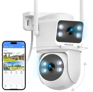 4MP Dual Lens Wireless Security Camera Outdoor WiFi PTZ Auto Tracking 4MP Dual Lens Wireless Security Camera Outdoor WiFi PTZ Auto Tracking