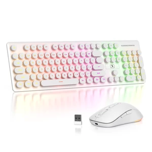Owpkeenthy Cute Wireless Keyboard and Mouse Backlit, Rechargeable Full-Sized Keyboard with Number Pad Quiet Typewriter 2.4G Plug and Play, Auto Sleep for Home Office(White) Owpkeenthy Cute Wireless Keyboard and Mouse Backlit, Rechargeable Full-Sized Keyboard with Number Pad Quiet Typewriter 2.4G Plug and Play, Auto Sleep for Home Office(White)